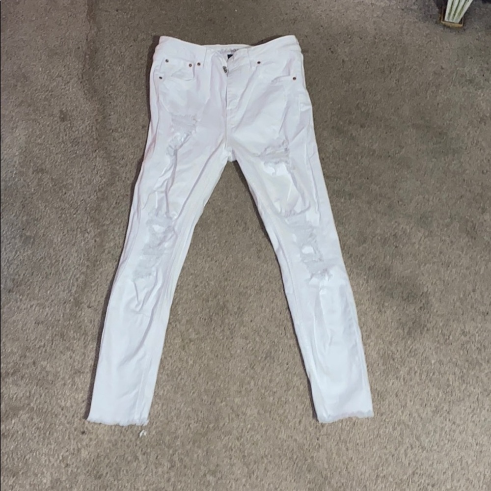 white ripped jeans